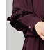 Frill abaya with double sleeves design- wine color